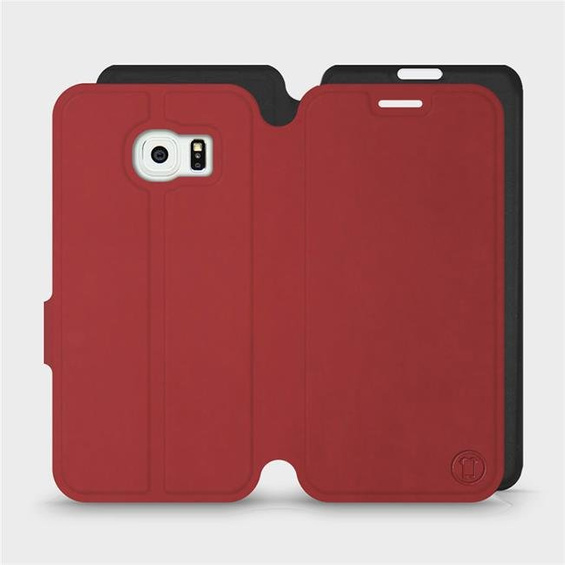 Phone Case Samsung Galaxy S6 Edge - Design Dark Red with Black