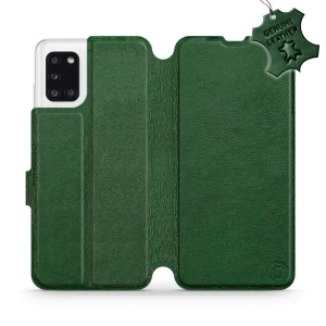 Phone Case Samsung Galaxy A31 - Design Green Leather
