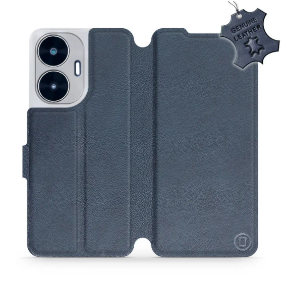 Phone Case Realme C55 - Design Blue Leather