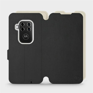 Phone Case Motorola One Zoom - Design Black with Platinum