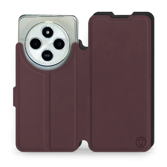 Phone Case Xiaomi Redmi 14C - Design Burgundy with Black