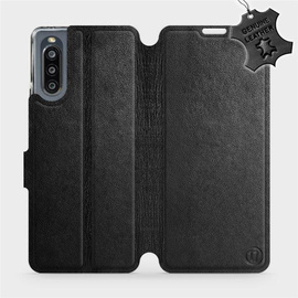Phone Case Sony Xperia 10 IV - Design Black Leather