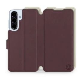 Phone Case Samsung Galaxy A56 5G - Design Burgundy with Platinum