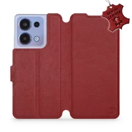 Phone Case Xiaomi POCO M6 Pro - Design Dark Red Leather