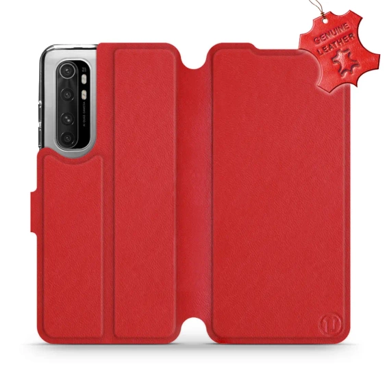 Phone Case Xiaomi Mi Note 10 Lite - Design Red Leather