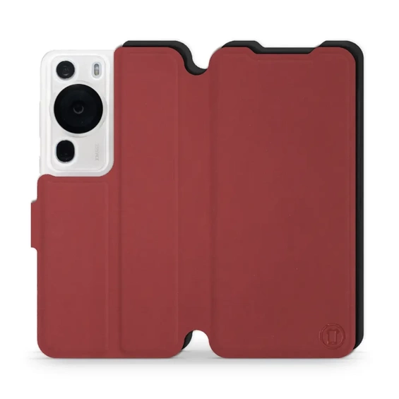 Phone Case Huawei P60 Pro - Design Dark Red with Black