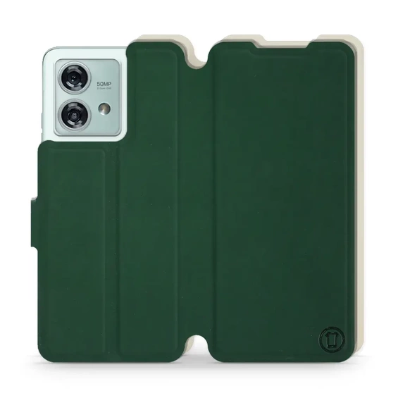 Phone Case Motorola Edge 40 Neo - Design Green with Platinum