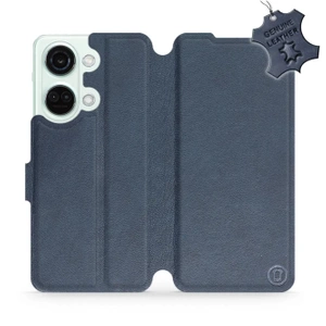 Etui ze skóry naturalnej do OnePlus Nord 3 5G - wzór Blue Leather