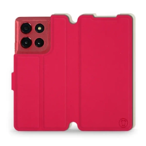 Hülle für Motorola Moto G86 Power 5G - Farbe Rot mit Platin