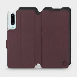 Phone Case Huawei P30 - Design Burgundy with Black