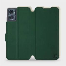 Phone Case Motorola Moto E22i - Design Green with Platinum