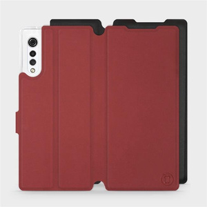 Phone Case LG Velvet - Design Dark Red with Black