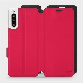 Hülle für Sony Xperia 10 II - Farbe Rot mit Schwarz