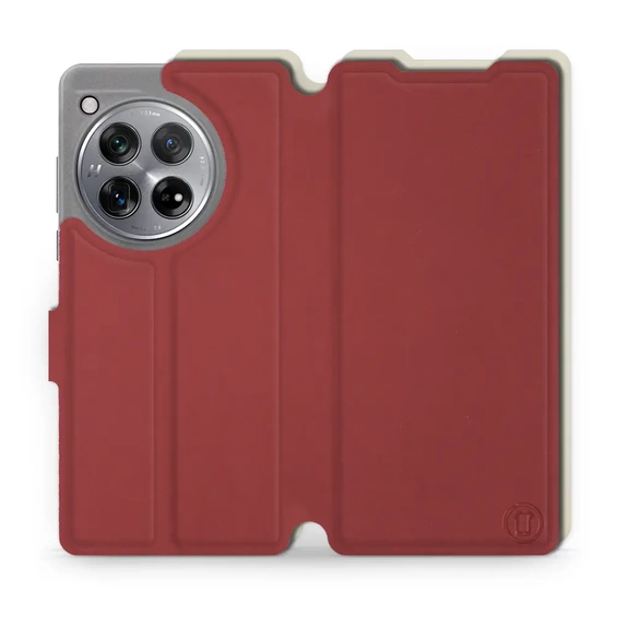 Phone Case OnePlus 12R - Design Dark Red with Platinum