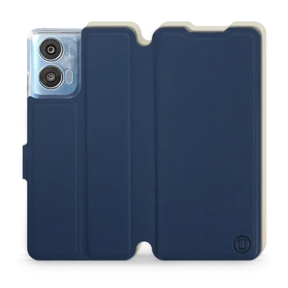 Phone Case Motorola Moto G04 - Design Navy with Platinum