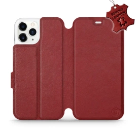 Phone Case Apple iPhone 11 Pro - Design Dark Red Leather