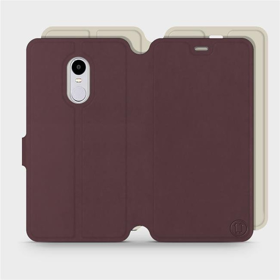 Phone Case Xiaomi Redmi Note 4X - Design Burgundy with Platinum