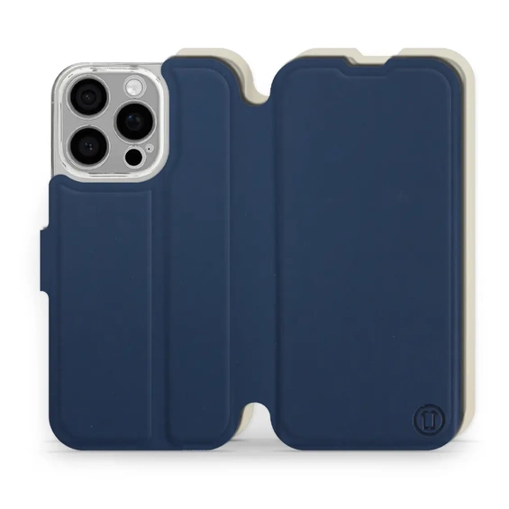 Phone Case Apple iPhone 16 Pro - Design Navy with Platinum