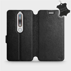 Phone Case Nokia 6.1 - Design Black Leather