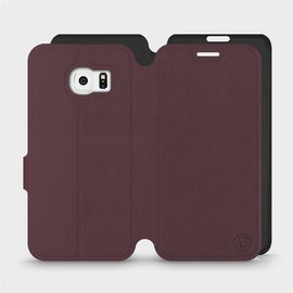 Phone Case Samsung Galaxy S6 Edge - Design Burgundy with Black