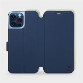 Hülle für Apple iPhone 13 Pro Max - Farbe Marineblau mit Platin