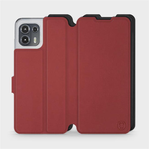 Phone Case Motorola Edge 20 Lite - Design Dark Red with Black