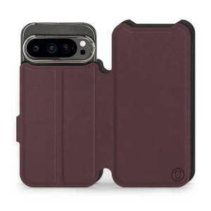 Phone Case Google Pixel 9 Pro - Design Burgundy with Black