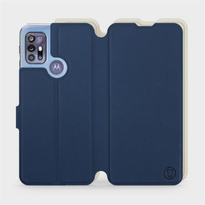 Phone Case Motorola Moto G30 - Design Navy with Platinum