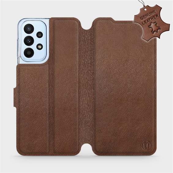 Phone Case Samsung Galaxy A23 - Design Brown Leather