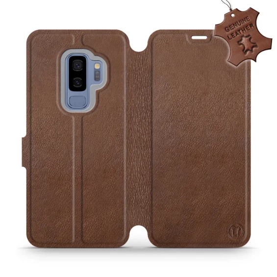 Phone Case Samsung Galaxy S9 Plus - Design Brown Leather