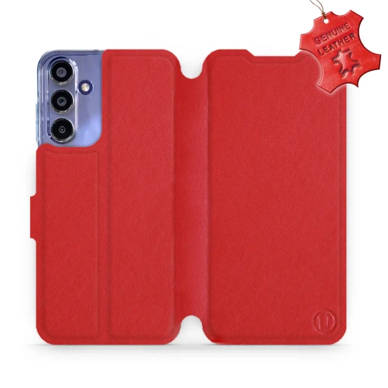 Phone Case Samsung Galaxy A15 4G - Design Red Leather