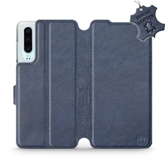 Phone Case Huawei P30 - Design Blue Leather