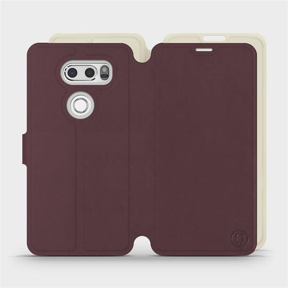 Phone Case LG V30 - Design Burgundy with Platinum