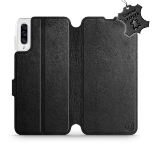 Phone Case Samsung Galaxy A30s - Design Black Leather