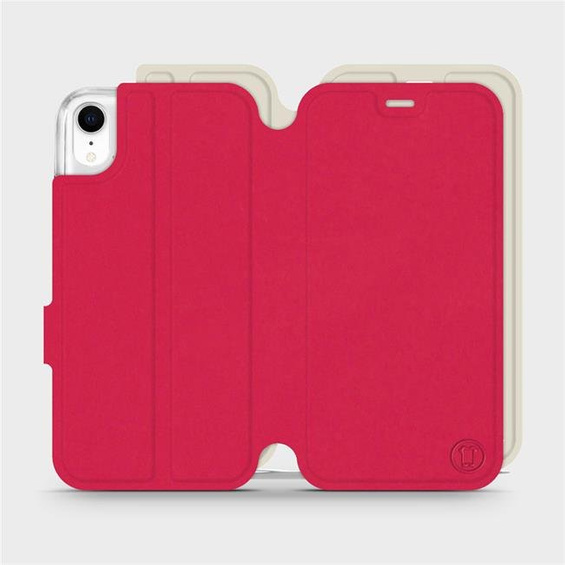 Etui Soft Touch do Apple iPhone XR - wzór Żywa czerwień z platyną
