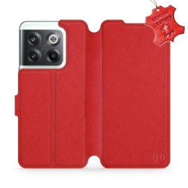Phone Case OnePlus 10T - Design Red Leather