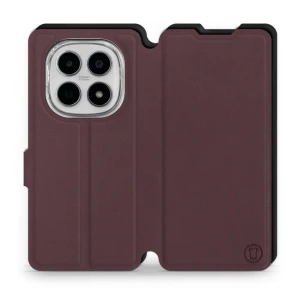 Etui Soft Touch do Xiaomi Redmi Note 15 5G - wzór Matowy burgund z czernią
