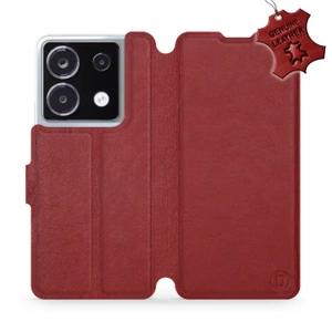 Phone Case Xiaomi POCO X6 - Design Dark Red Leather