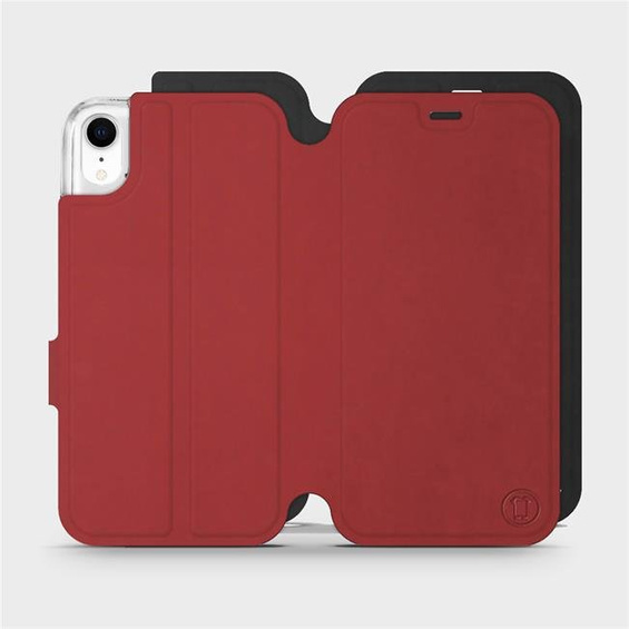 Phone Case Apple iPhone XR - Design Dark Red with Black