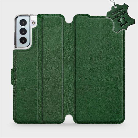 Phone Case Samsung Galaxy S21 Plus - Design Green Leather