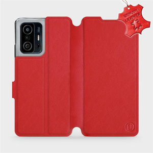 Phone Case Xiaomi 11T Pro - Design Red Leather