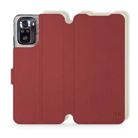 Phone Case Xiaomi POCO M5s - Design Dark Red with Platinum