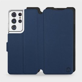 Hülle für Samsung Galaxy S21 Ultra - Farbe Marine mit Schwarz