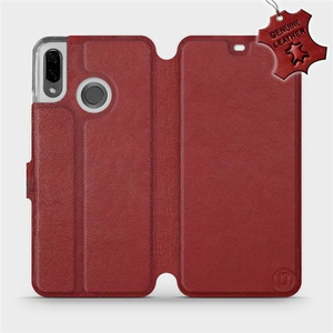 Phone Case Huawei Nova 3 - Design Dark Red Leather