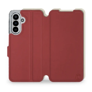 Phone Case Samsung Galaxy A17 5G - Design Dark Red with Platinum
