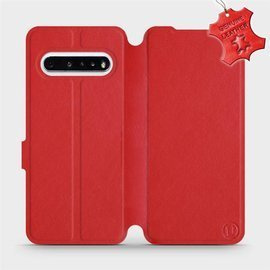Phone Case LG V60 ThinQ 5G - Design Red Leather