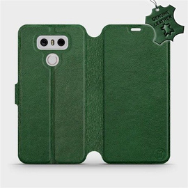 Etui ze skóry naturalnej do LG G6 - wzór Green Leather