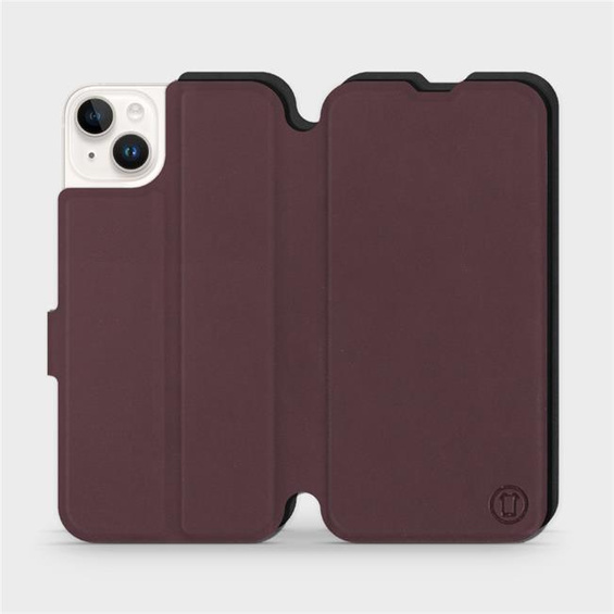 Phone Case Apple iPhone 14 Plus - Design Burgundy with Black