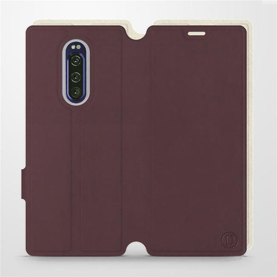 Phone Case Sony Xperia 1 - Design Burgundy with Platinum