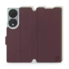 Phone Case Huawei Honor 70 - Design Burgundy with Platinum